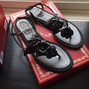 Rene Caovilla flower sandals